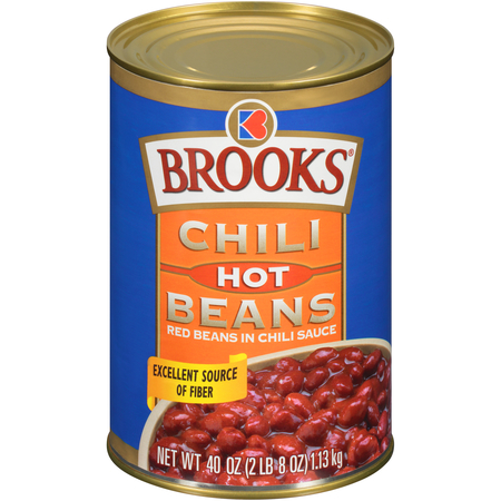 BROOKS Brooks Chili Hot Beans 40 oz., PK12 2300096575